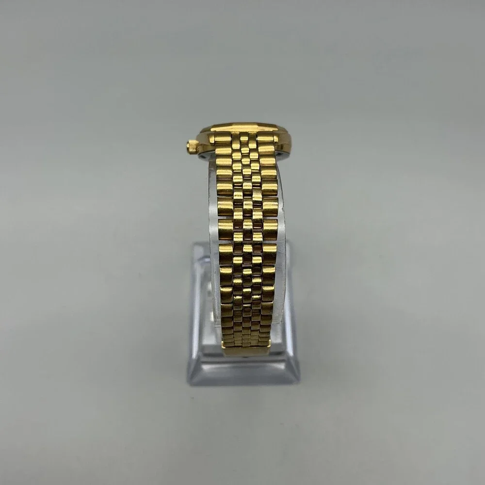 Vintage Bulova Marine Star Womens Watch 23mm Gold Tone New Battery 7.25